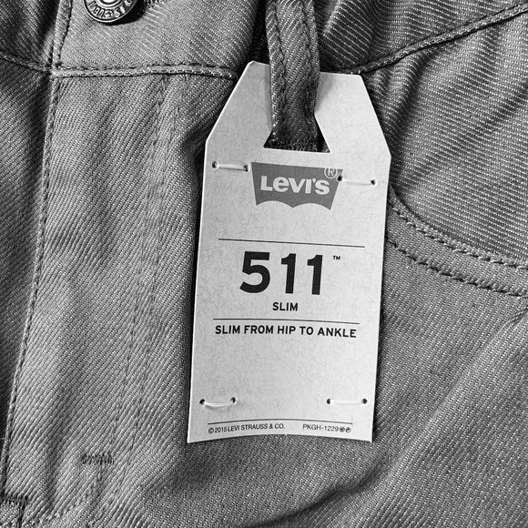 Levis 511 Slim Fit Jeans Big Boys Sz 20 Silver/Grey 30”x30”. NEW - Picture 6 of 7